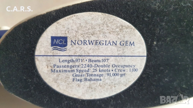 Круизен кораб Norwegian Gem Cruise Line NCL, снимка 8 - Колекции - 54302193