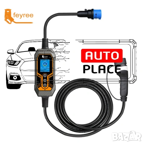 Разпродажба! Преносимо Зарядно Feyree Lion EV-K9 Type 2 / 7kW / APP, снимка 2 - Аксесоари и консумативи - 53973134