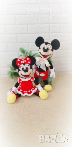 Мики и Мини Маус-45см, ръчна изработка, снимка 12 - Плюшени играчки - 48151712