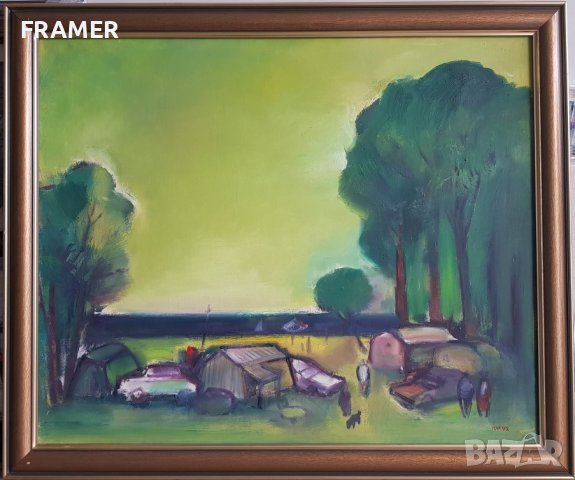 Петър Марангозов Край Китен 1992 година маслена картина