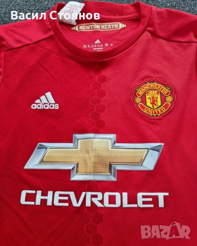 Manchester UTD/ Манчестър Юнайтед adidas Home Long Sleeve 2016-17г. - за ръст 152см., снимка 2 - Фен артикули - 54342116