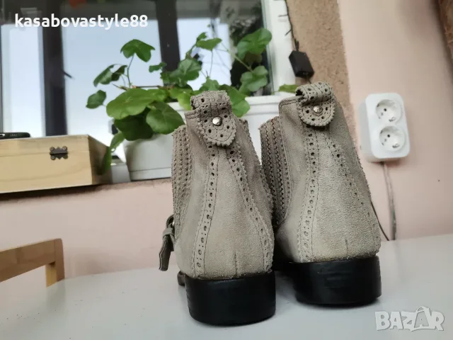 Дамски боти Естествен велур 37н., снимка 2 - Дамски боти - 56508109