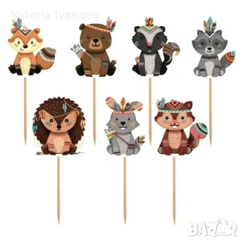 Комплект топери Животни индианци, 7 броя 10025