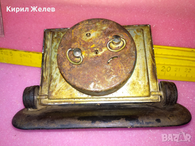 SLAVA MADE in USSR Стар КОЛЕКЦИОНЕРСКИ РУСКИ БУДИЛНИК МЕХАНИЧЕН НАСТОЛЕН ЧАСОВНИК СЛАВА СССР 36437, снимка 3 - Антикварни и старинни предмети - 44536191