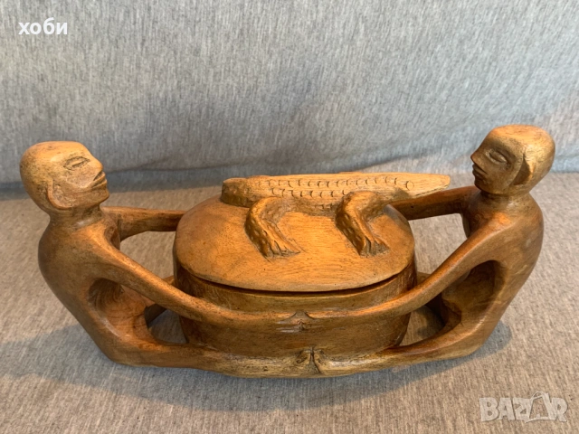 дървена фигура добра изработка , снимка 3 - Антикварни и старинни предмети - 54100707