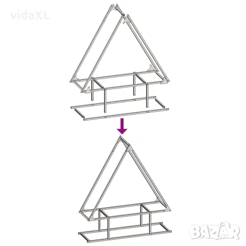vidaXL Стойка за дърва за огрев черна Студено валцувана стомана, снимка 9 - Дърва за огрев - 56148308