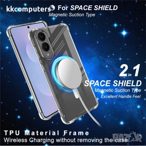 Samsung Galaxy S25 Edge IMAK Силиконов Калъф Candy Series TPU +PC/Clear MagSafe и Протектор, снимка 4 - Калъфи, кейсове - 50614658