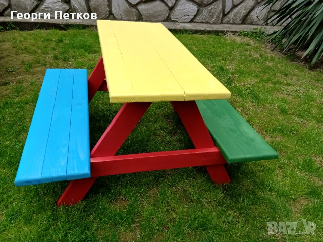 Детска масичка цветна,с пейки-64 €., снимка 6 - Други - 53993108