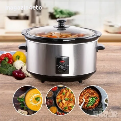 Тенджера за бавно готвено / Slow Cooker тенджера, снимка 4 - Съдове за готвене - 55719420