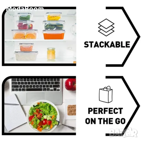 Комплект стъклени купи с пластмасов капак - 3броя, снимка 6 - Други - 48817071