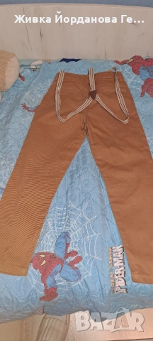 дънки кафяв цвят 8-9 год. 134см., снимка 2 - Детски панталони и дънки - 53143632