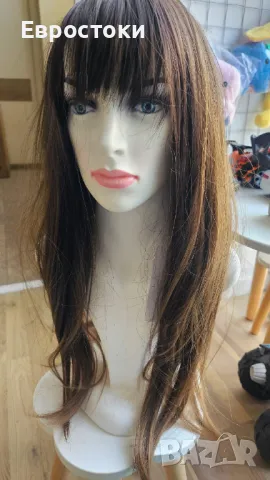 Перука Shining Yourself LC036-1 Медно кафява дълга синтетична , снимка 3 - Аксесоари за коса - 50113521