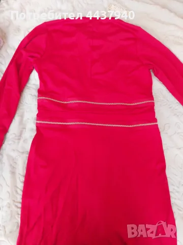 Дълга червена рокля с ципове XL р-р, снимка 4 - Рокли - 50193482