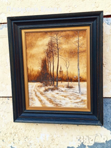 Зимен пейзаж-авторска картина 