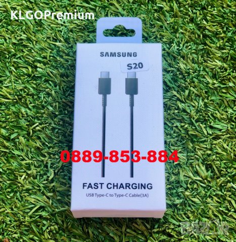 Оригинален Fast Charge 3A Type C Кабел за Samsung S10 S20 S9 Note 10 20 plus, снимка 1 - Оригинални зарядни - 30578705