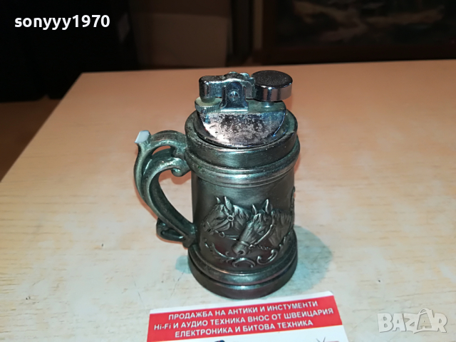 запалка халба с коне-внос англия 2404221104, снимка 7 - Антикварни и старинни предмети - 36549180