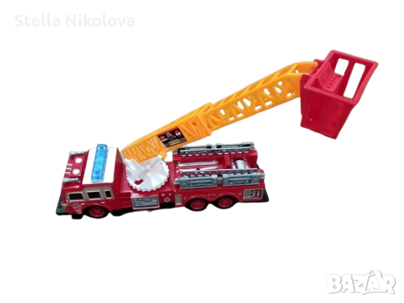 Детска механична пожарна с разтягаща и въртяща се стълба
