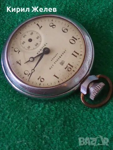 INGERSOLL LTD LONDON TRIUMPH MADE in GT. BRITAIN Стар АНГЛИЙСКИ ДЖОБЕН ЧАСОВНИК 23515, снимка 18 - Джобни - 45097338