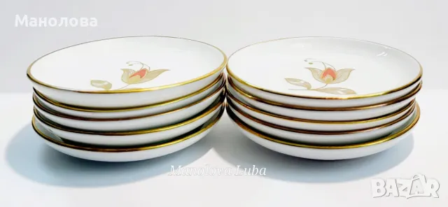 Десет малки чинийки Lettin., снимка 2 - Чинии - 48061314