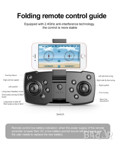 Иновативен мини дрон с висока резолюция от 4К HD - DRON E59 (4K+BAG）, снимка 3 - Дронове и аксесоари - 52617614