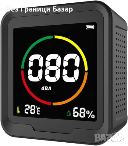 Нов Шумомер 3 в 1: Децибели, Температура, Влажност – LCD Дисплей