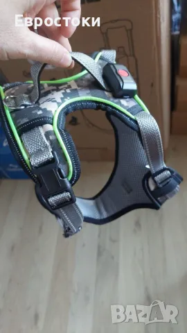 BiPawTi Светещ колан за кучета без дърпане за нощни разходки, с дръжка, акумулаторен, снимка 7 - За кучета - 48816530