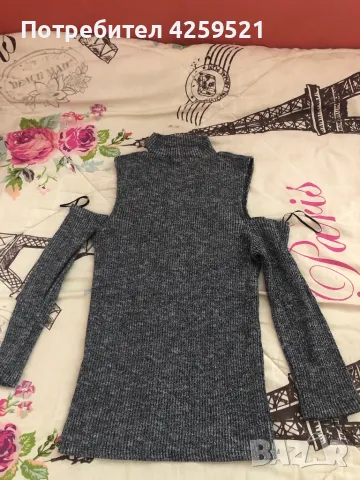 Дамска блуза с падащи ръкави, снимка 5 - Блузи с дълъг ръкав и пуловери - 49663615