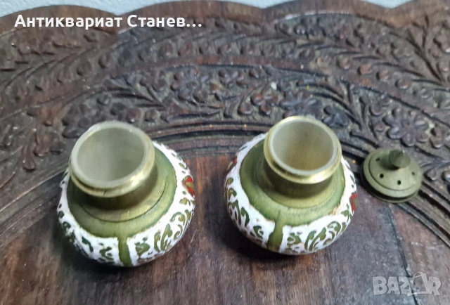 Винтидж месингови солнички, снимка 6 - Аксесоари за кухня - 53307790