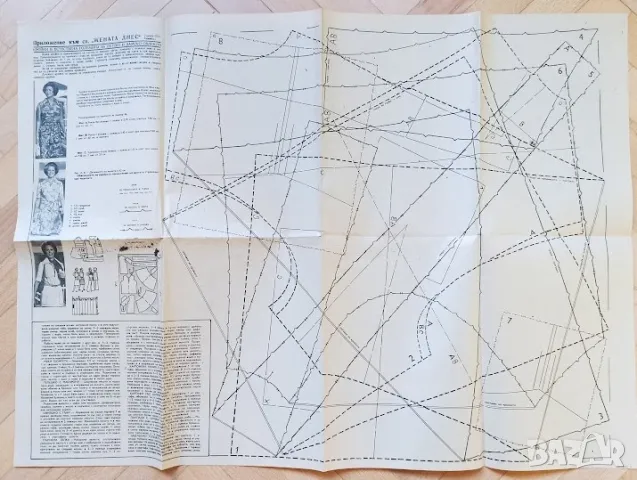 Подлистници с кройки от 70-те години от в. "Жената днес", снимка 15 - Други - 48287086