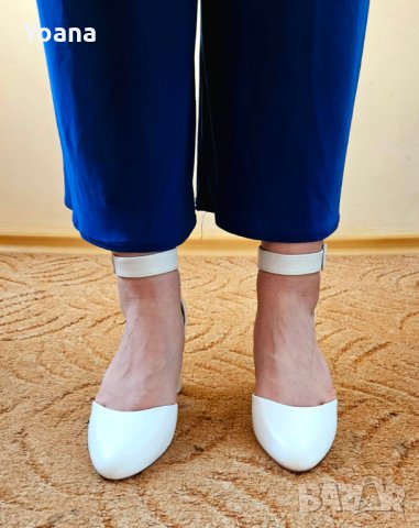 Бели токчета, снимка 4 - Дамски обувки на ток - 40452778
