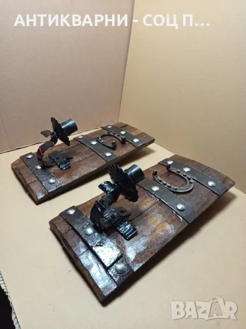 Комплект Стари Ръчно Изработени Стенни Лампи., снимка 7 - Антикварни и старинни предмети - 50212162