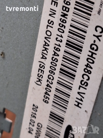 TCon BOARD ,BN95-01309B, BN41-02110,за 48-инчов телевизор Samsung Модел UE48H6640, с дисплей CY-GH04, снимка 5 - Части и Платки - 52024200