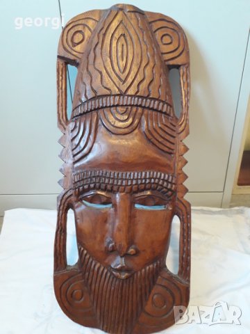 Дърворезба пано, маска на мъж и жена, снимка 4 - Декорация за дома - 31436150