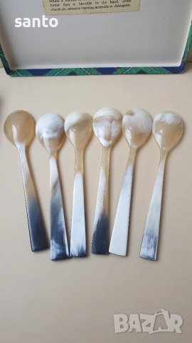 Винтиж лъжички от биволски рог, снимка 4 - Антикварни и старинни предмети - 53903922
