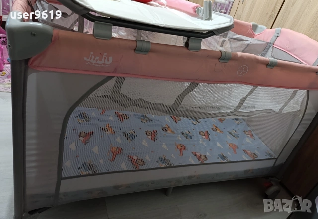 Сгъваема кошара с две нива, снимка 4 - Бебешки легла и матраци - 54362019