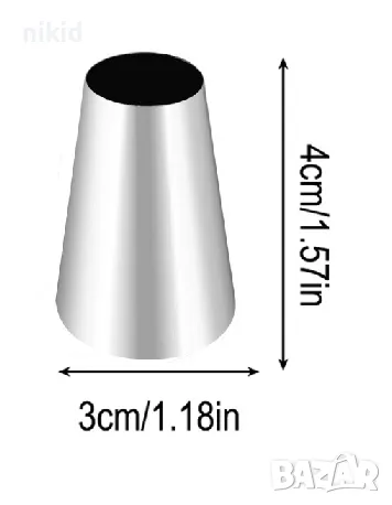 6 бр големи накрайник за пош шприц дюза сладки толумбички бисквитки крем украса торта, снимка 3 - Аксесоари за кухня - 47856539