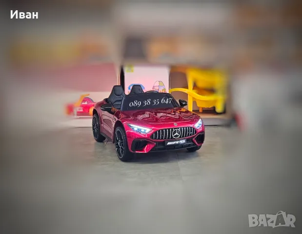 ТОП ЦЕНА!НОВО!Акумулаторна кола Mercedes SL63 AMG с 12Vбатерия,EVA гуми,металик, снимка 1
