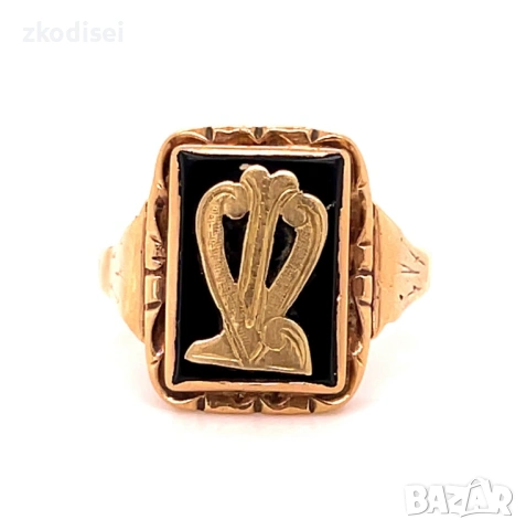 Златен мъжки пръстен 4,27гр. размер:62 14кр. проба:585 модел:36412-3