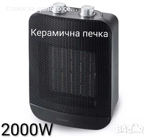 Керамична печка 1500W, 1800W, 2000W , снимка 3 - Отоплителни печки - 52002195