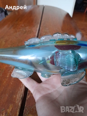 Стъклена фигура,фигурка,риба #8, снимка 4 - Други ценни предмети - 53911136