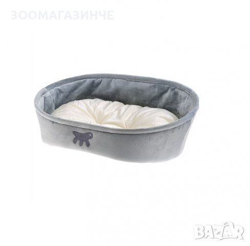 Легло от плат с двулицев дюшек за кучета и котки LASKA 55 GREY DOGBED, снимка 1 - За кучета - 31865459