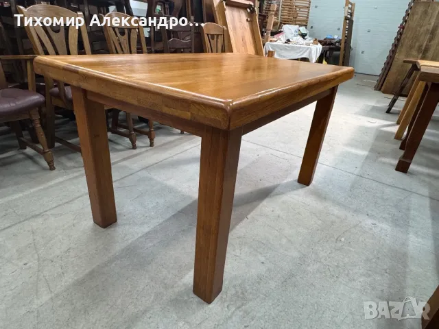 Трапезна маса от дъбов масив, снимка 8 - Маси - 48987910