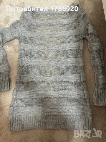 Елегантна плетена жилетка Only в сиво, снимка 2 - Жилетки - 47809500