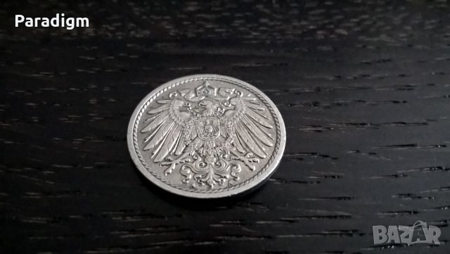 Райх монета - Германия - 5 пфенига | 1911г.; серия A, снимка 4 - Нумизматика и бонистика - 29332398