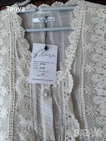 Блуза с дантела, снимка 2 - Ризи - 50914396