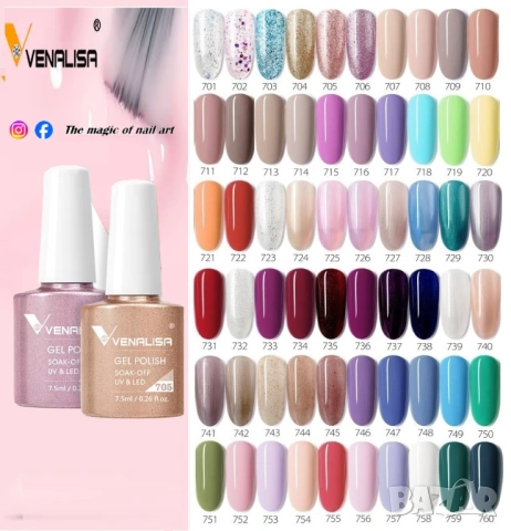Venalisa VIP 5 UV LED гел лак, снимка 15 - Продукти за маникюр - 46692455