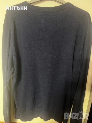 Синя блуза с дълъг ръкав, снимка 2 - Блузи с дълъг ръкав и пуловери - 52870331