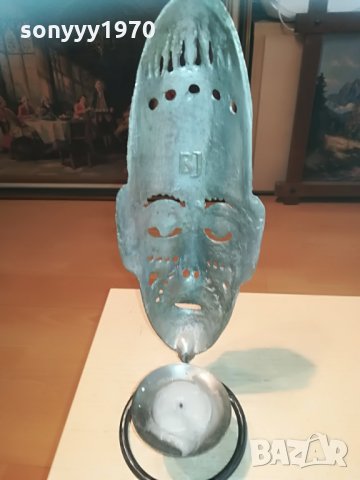 МЕТАЛНА МАСКА-СВЕЩНИК-32Х11СМ-ВНОС ШВЕИЦАРИЯ, снимка 13 - Колекции - 30009328