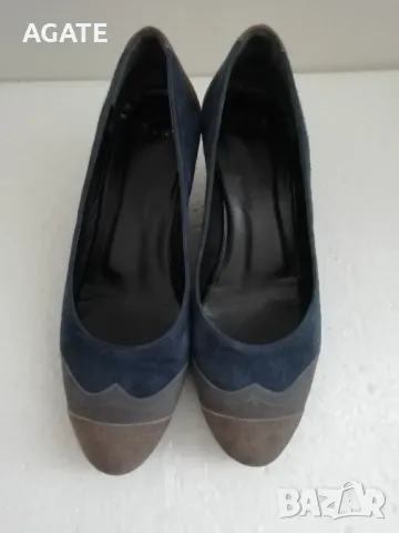 Елегантни дамски обувки трицветен велур,36 размер, снимка 5 - Дамски елегантни обувки - 48464108