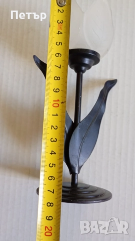 Свещник с форма на лале, снимка 4 - Декорация за дома - 52121127